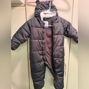 GAP Kids One-Piece Snowsuit in Dark Gray